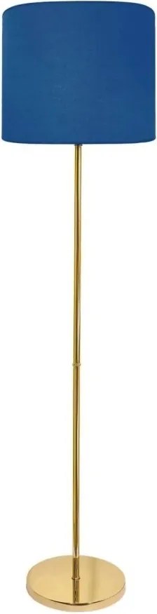 Lampadar din alama cu abajur albastru Sofis