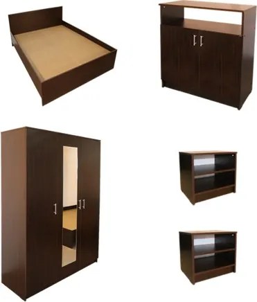 Dormitor Soft Wenge cu pat 120x200 cm