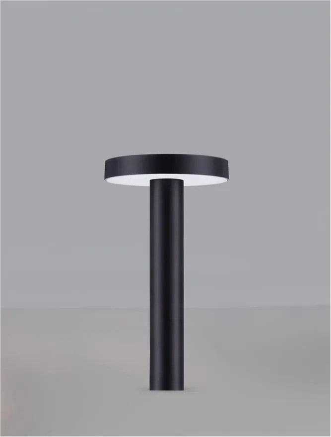 Stalp de exterior pentru terasa sau gradina, MOOD negru H-20cm