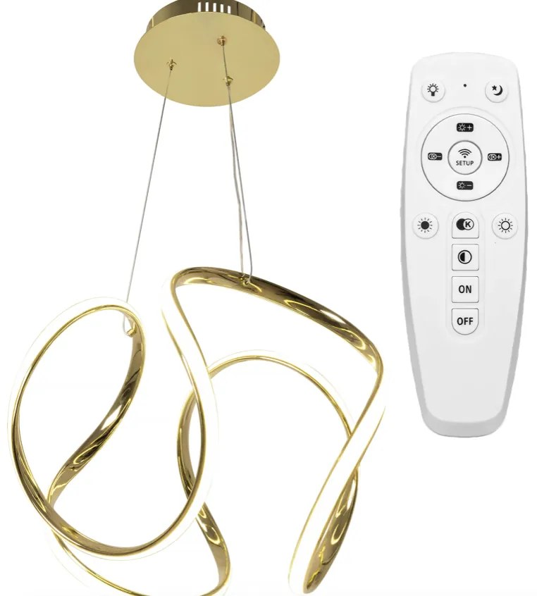 Plafonieră LED modernă elegantă cu telecomandă Negru