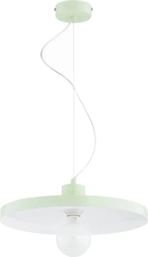 Candelabru suspendat pe cablu ETERI 1xE27/15W/230V, verde mentă