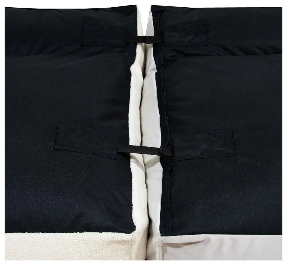 Fotoliu bean bag crem cu tapițerie din țesătură bouclé Mass Open Modul 90 – SLOWDOWN