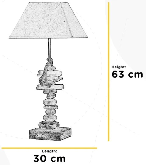 Lampă de masă SEREGON 1xE27/22W/230V 63 cm ONLI