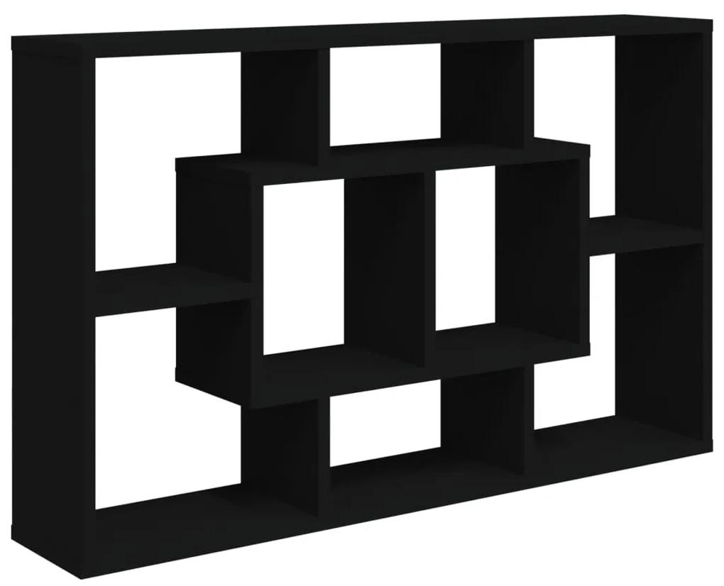 801419 vidaXL Raft de perete, negru, 85x16x52,5 cm, lemn prelucrat