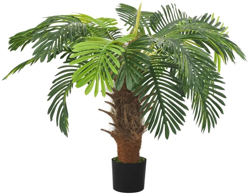 Planta artificiala palmier cycas cu ghiveci, verde, 90 cm 1, 90 cm