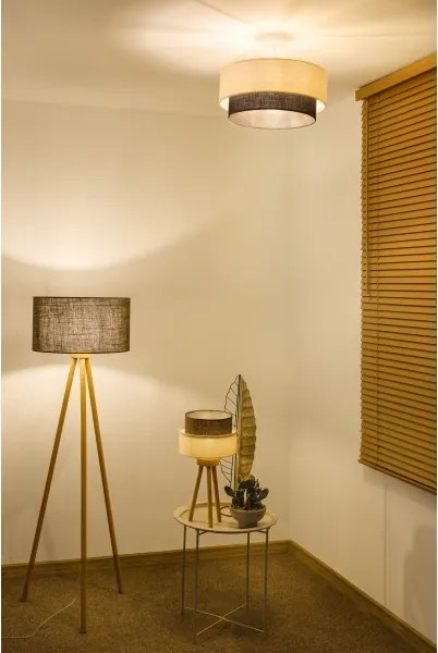 Brilagi - Plafonieră LED stil Boho, 1xE27/15W/230V, Ø 40 cm, crem/maro