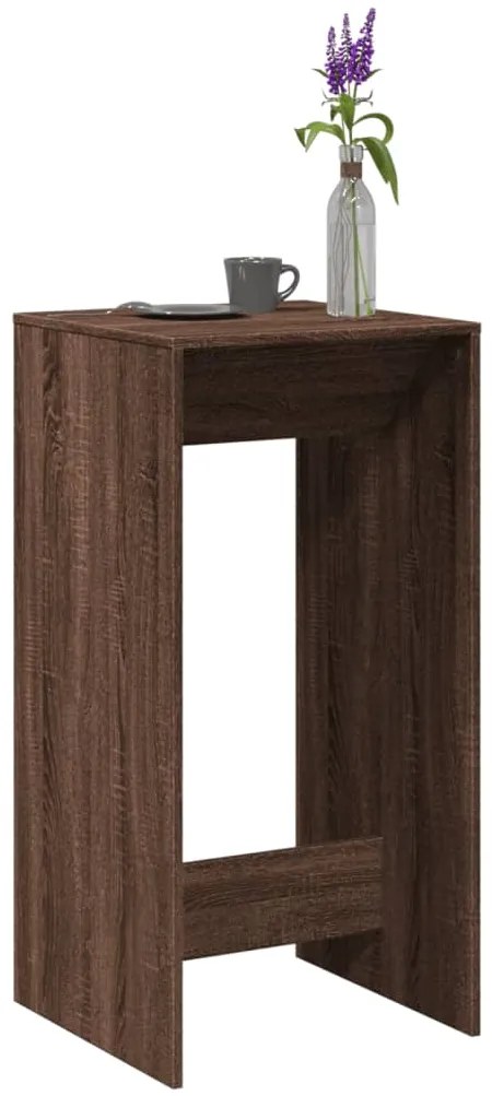 vidaXL Masă de bar, stejar maro, 51x50x103,5 cm, lemn prelucrat