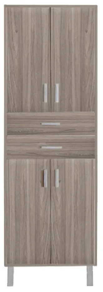 Dulap înalt Nerva 60 cu 4 uși, 2 sertare, ulm rauna