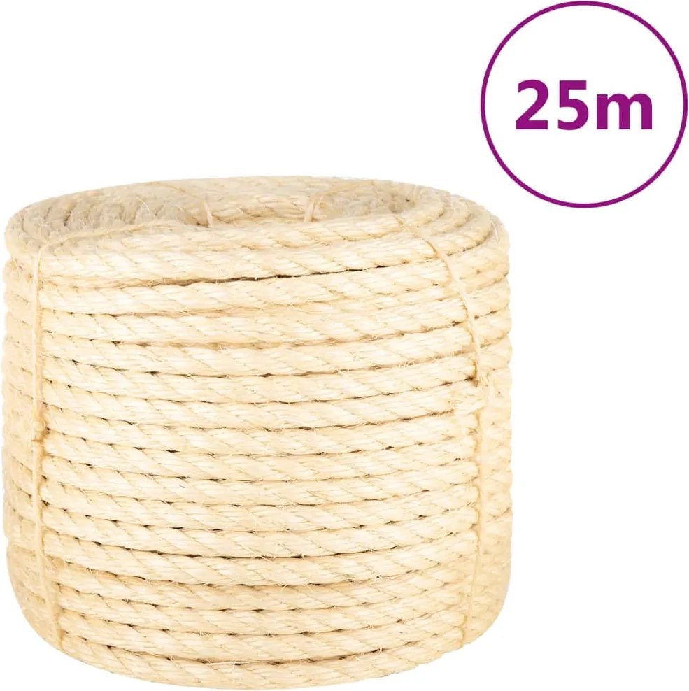 vidaXL Frânghie, 25 m, sisal 100%, 14 mm