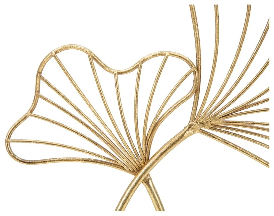 Decorațiune Mauro Ferretti Leaf Glam, înălțime 35 cm, auriu