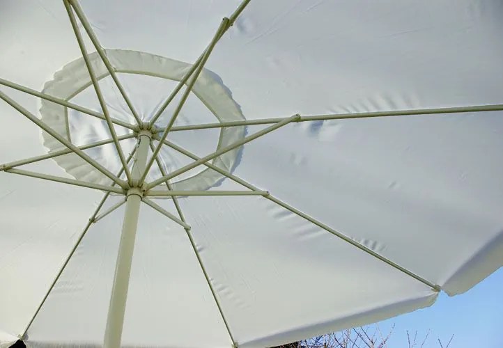 Umbrelă Garth cu mâner - alb, 4 m