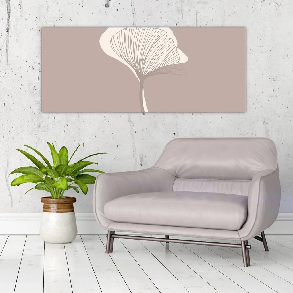 Tablou - Frunze bej N⁰3 (120x50 cm)