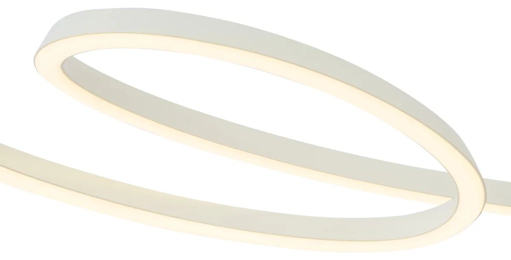 Lampă suspendată scandinavă bej 110cm incl. LED cu 3 trepte de intensitate luminoasă - Circuit