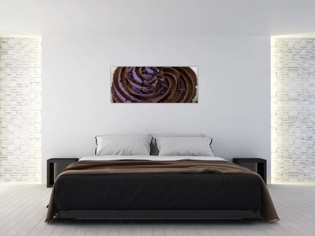 Tablou - Cupcake din ciocolată (120x50 cm)