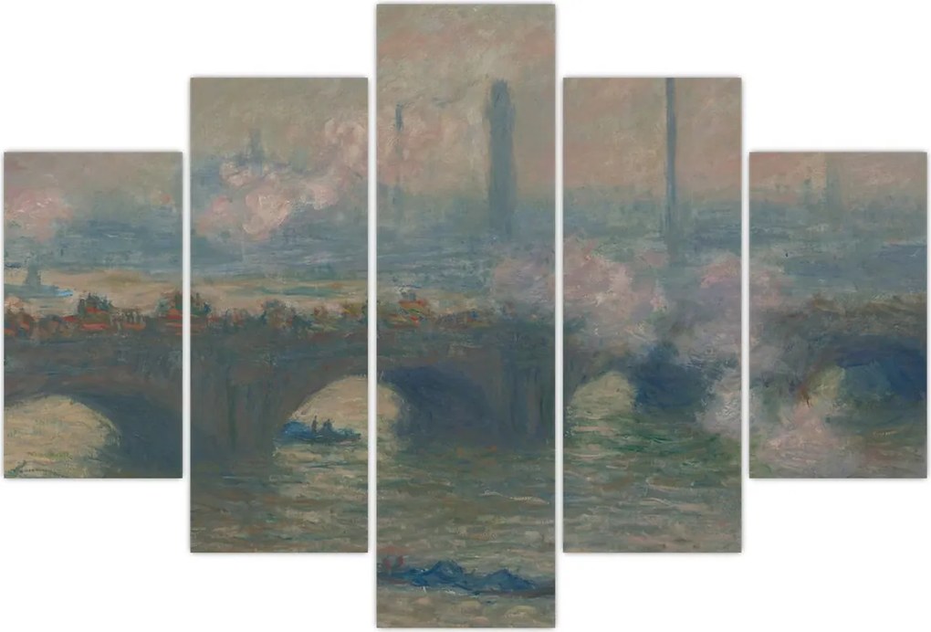Tablou - Claude Monet, Waterloo Bridge, Gray Day, reproducere (150x105 cm)