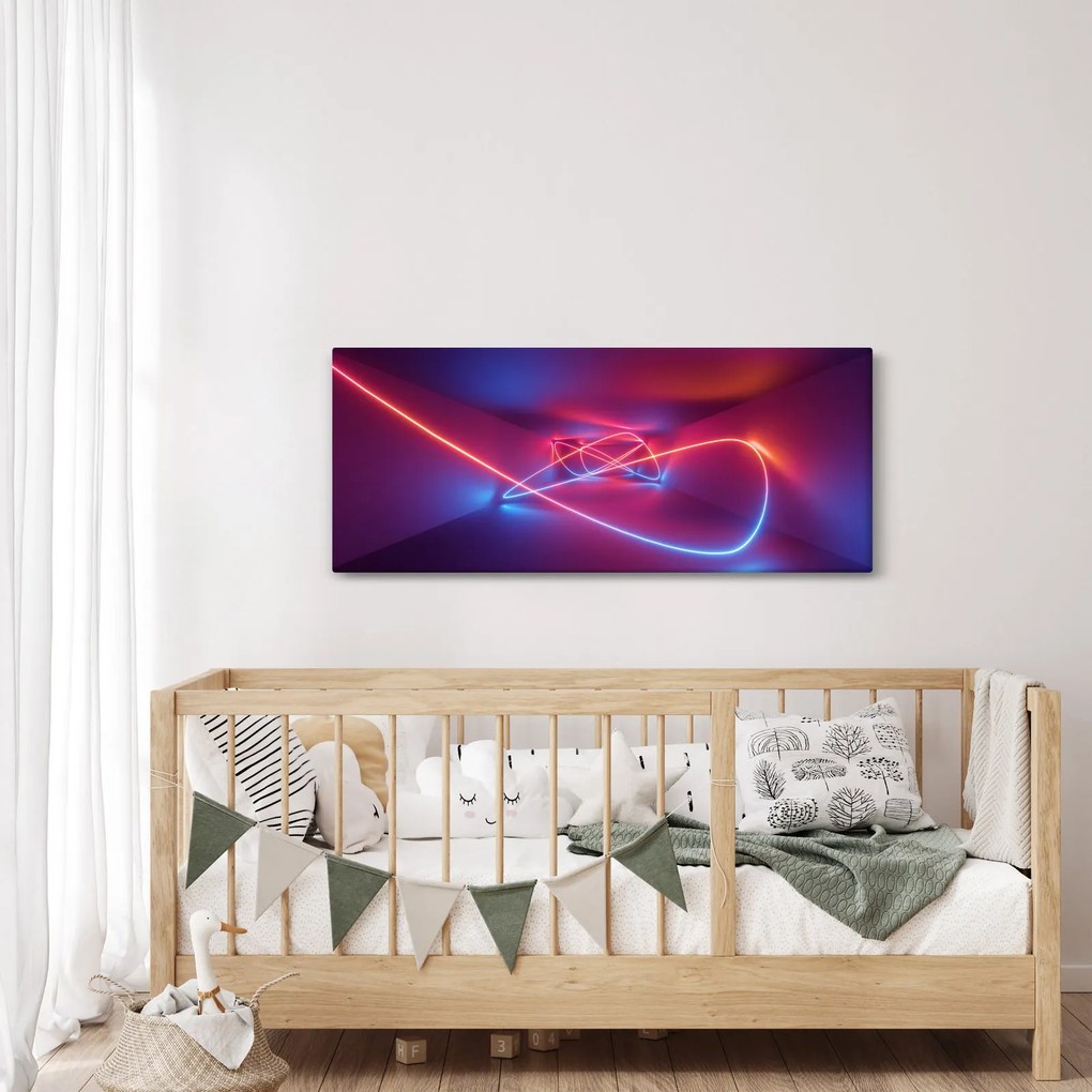 Tablou cu abstracție modernă (120x50 cm)