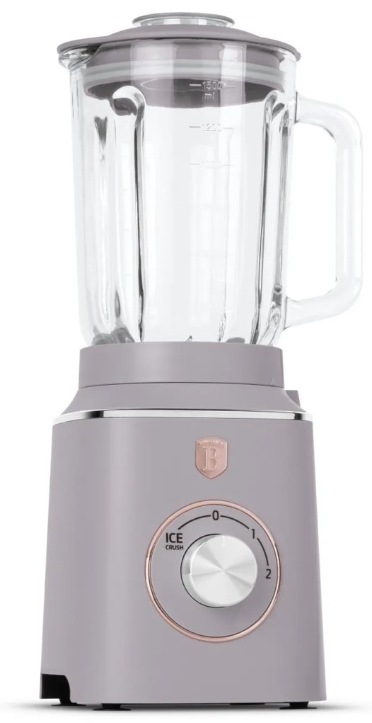 Blender de masa cu borcan de sticla de 1,5 L Taupe Berlinger Haus BH 9496