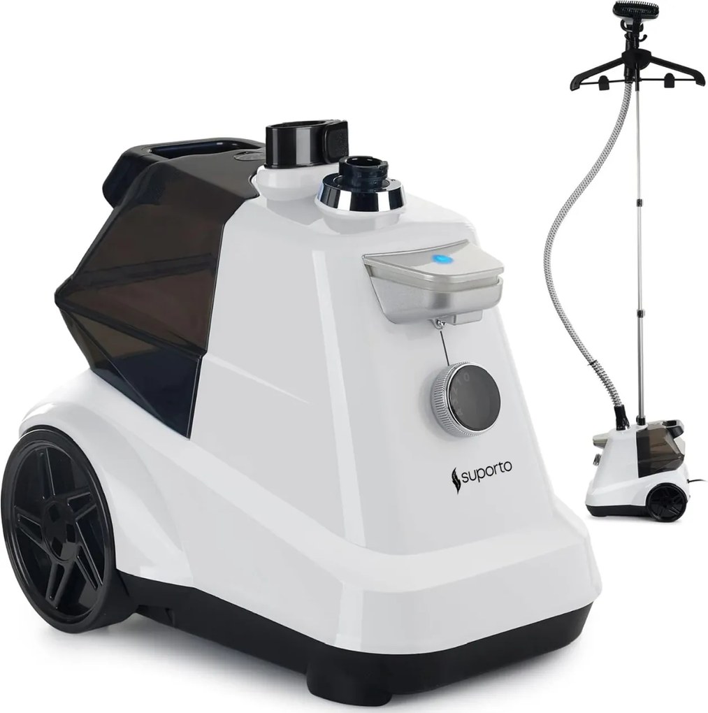 Fier de Calcat Vertical cu aburi SUPORTO R3, Steamer de 2200W cu 4 trepte de putere. Statie de calcat profesionala pentru haine netede, fara mirosuri