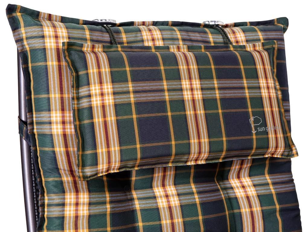 Sylt, pernă tapițată, pernă pentru scaun, spătar mai înat, poliester, 50 × 120 × 9 cm, 4 × pernă