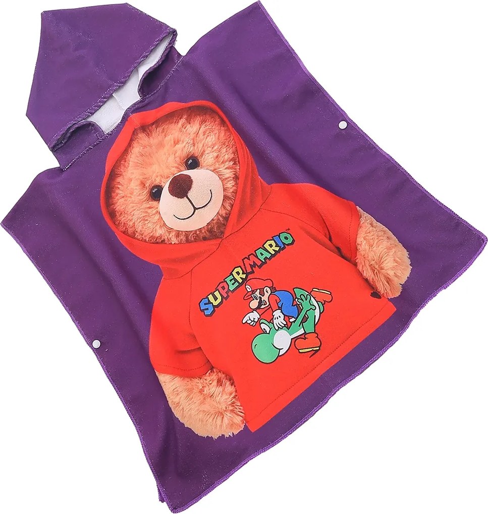 Poncho pentru copii TEDDY MARIO mov Dimensiune: 60 x 120 cm