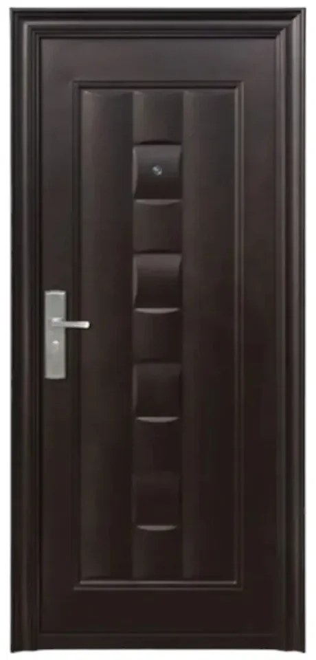Usa metalica de exterior cu izolatie si vizor Novo Doors ND137 ,deschidere stanga dreapta, 1 yala, dimensiuni multiple,tabla 0.5/0.7 mm, balamale si