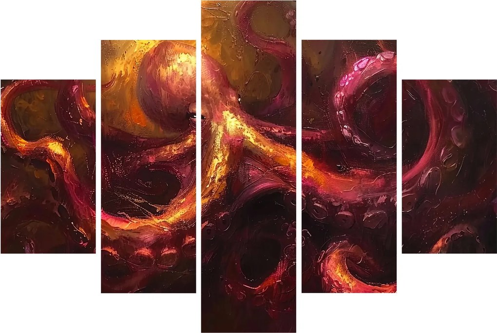 Tablou - Octopus, pictură în ulei (150x105 cm)