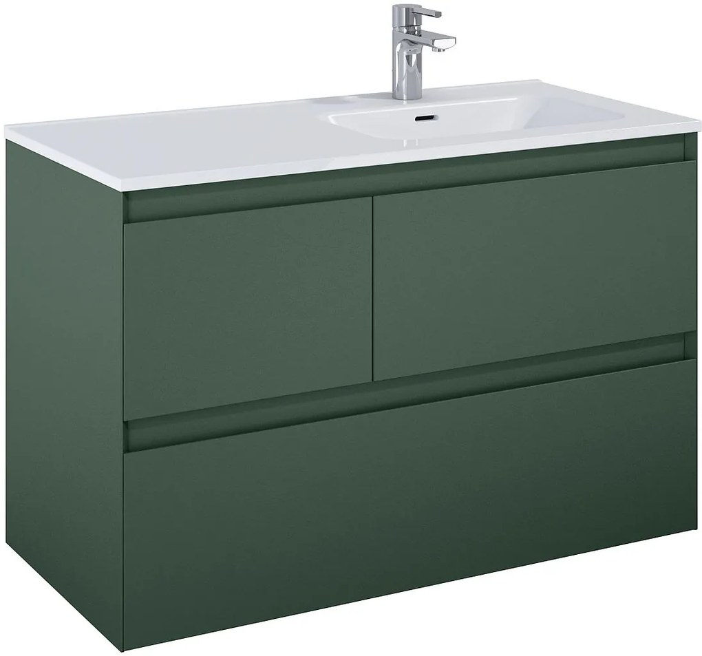 Elita Split dulap 100x45.8x63.5 cm sub chiuveta pe perete verde 169012