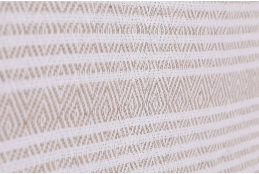 Cuvertură din bumbac pentru pat dublu Galina Beige White, 220 x 240 cm, bej deschis