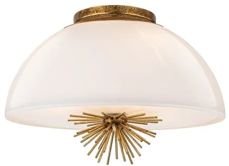 Lustră pe tijă Quoizel STARING-3P-DG-OPAL STARING 3xE14/40W/230V d. 45,7 cm auriu