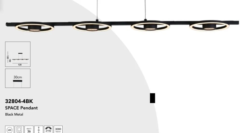 Lustra suspendata LED stil modern Space