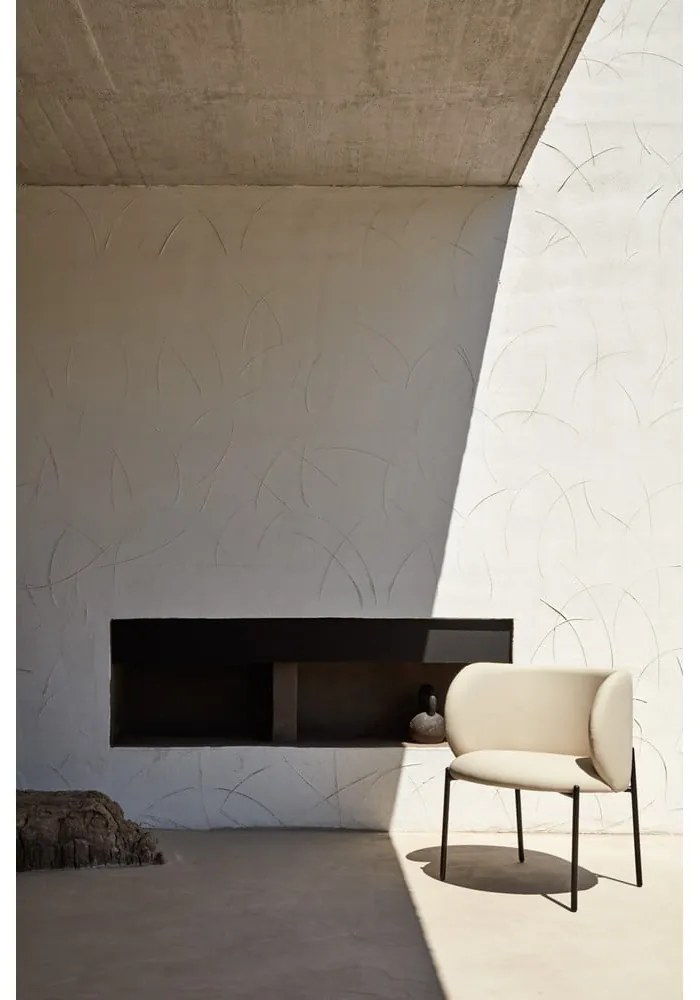 Fotoliu din imitație de piele alb Mogi - Teulat