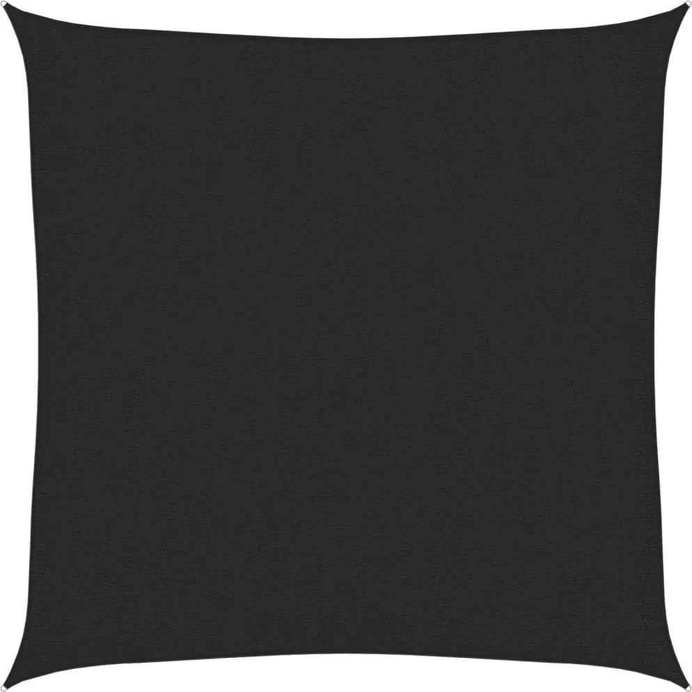 vidaXL Pânză parasolar, negru, 2,5x2,5 m, HDPE, 160 g/m²