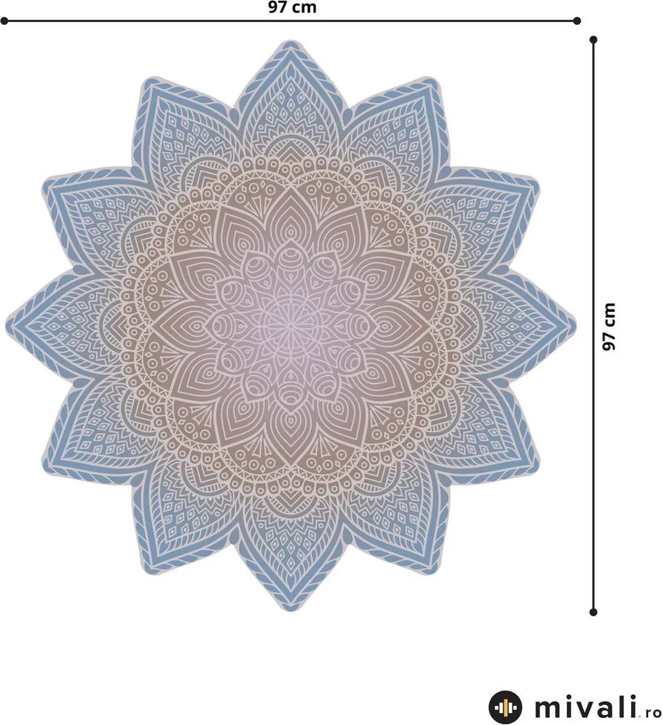 Autocolante de perete - Mandala albastru -maro