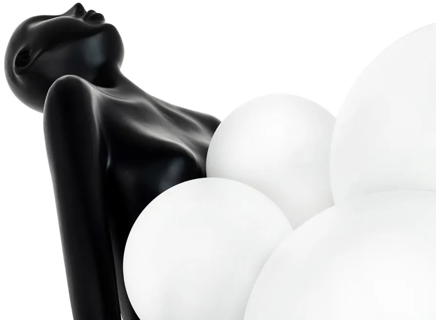 Lampa de podea decorativa cu design original Woman negru