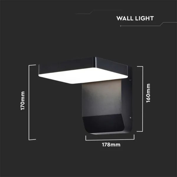 LED Aplica flexibilă exterior 17W 230V IP65 3000K negru