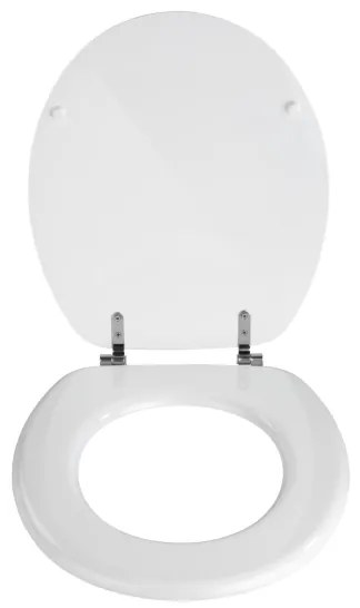 WENKO Capac WC VALENCIA 43x36 cm alb/argintiu 154008100-WC
