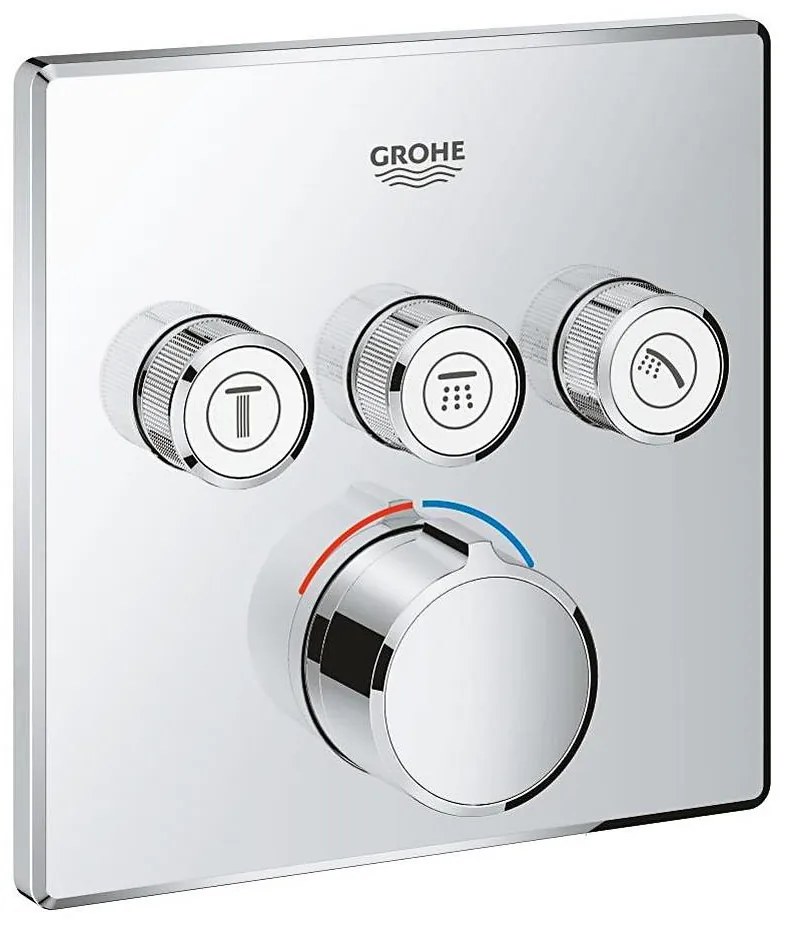 GROHE 29149000 - Placă de acoperire pentru baterie încastrată SMARTCONTROL 158 × 158 mm crom