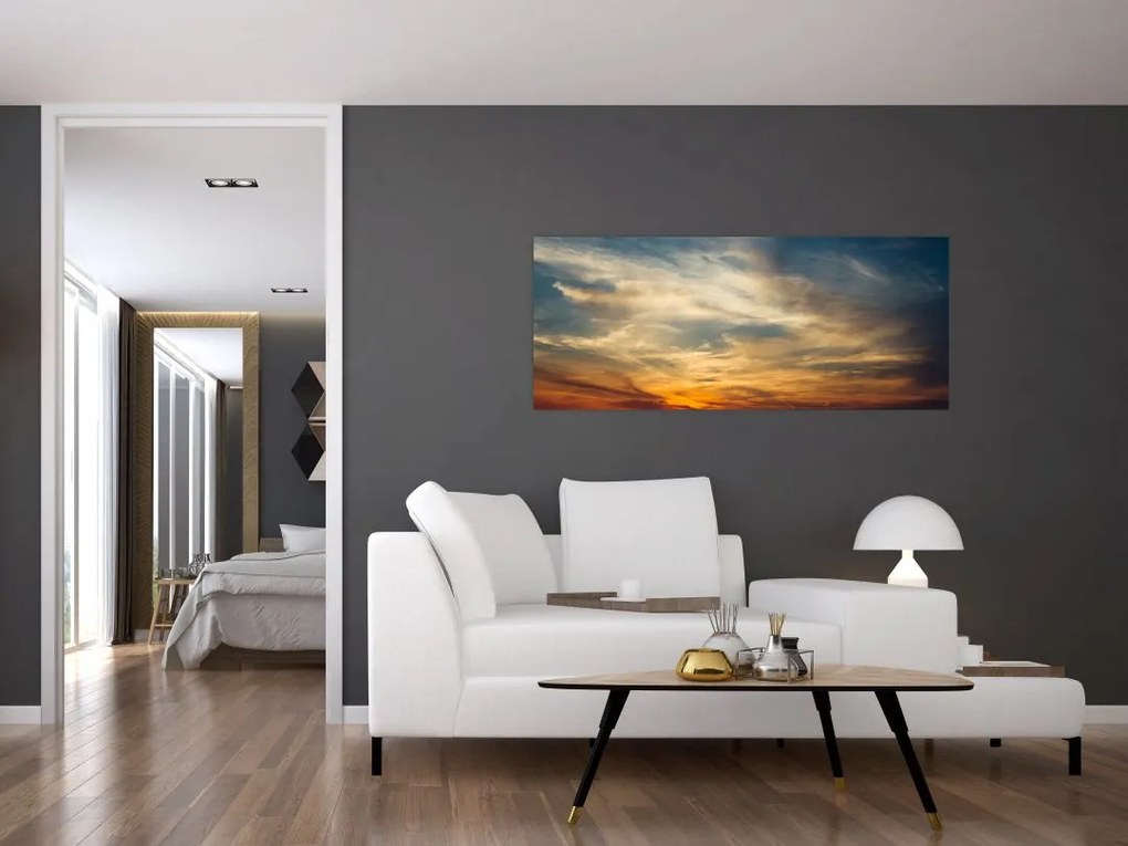 Tablou cu apus de soare (120x50 cm)
