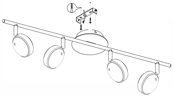 Eglo 95632 - LED Lampa spot SALTO 4xLED/5,4W/230V