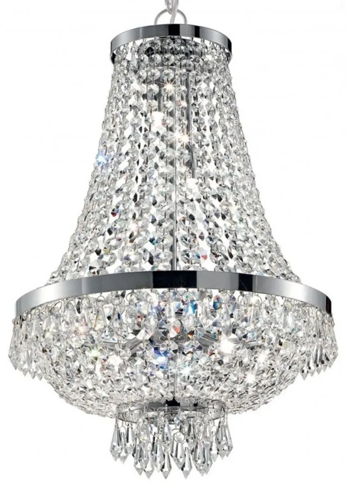 Candelabru cristal design elegant casa scarii CAESAR SP12 Cromo 114279