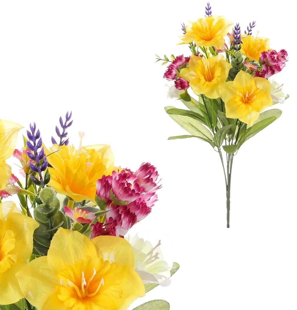 Amestec de flori artificiale de primăvară, 25 cm