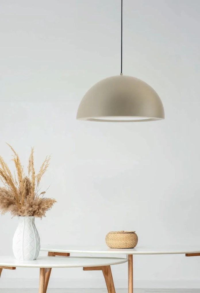 Lustra suspendata design modern RENE D-50cm beije