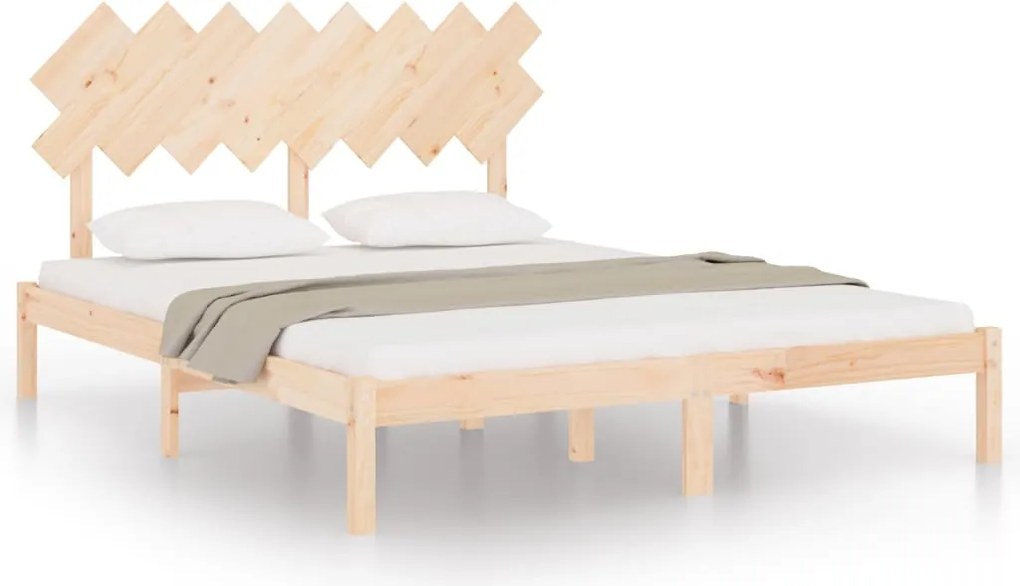 vidaXL Cadru de pat, 160x200 cm, lemn masiv