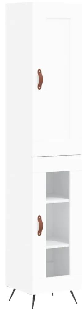 3200361 vidaXL Dulap înalt, alb, 34,5x34x180 cm, lemn prelucrat