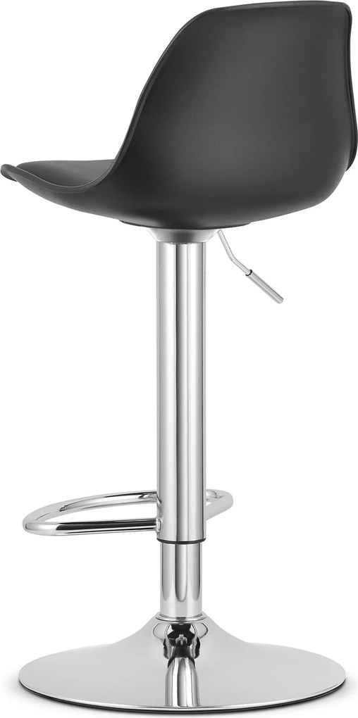 OFERTA Scaun de bar negru HOGA din piele ecologica calitate II