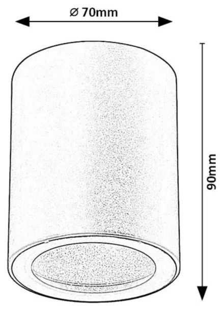 Spot aplicat pentru baie, Protectie IP44 Koven negru