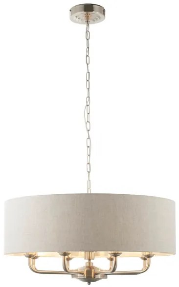 Lustră pe lanț Endon 99152 HIGHCLERE 8xE14/40W/230V gri/crom mat