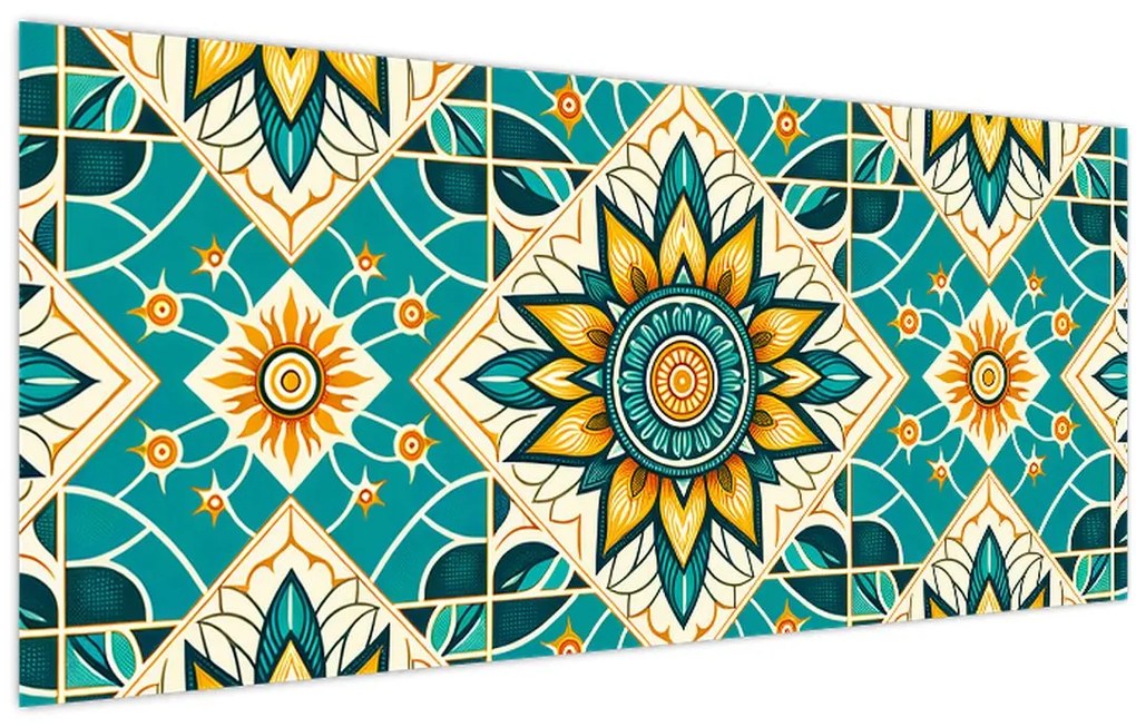 Tablou - Model turcoaz (120x50 cm)