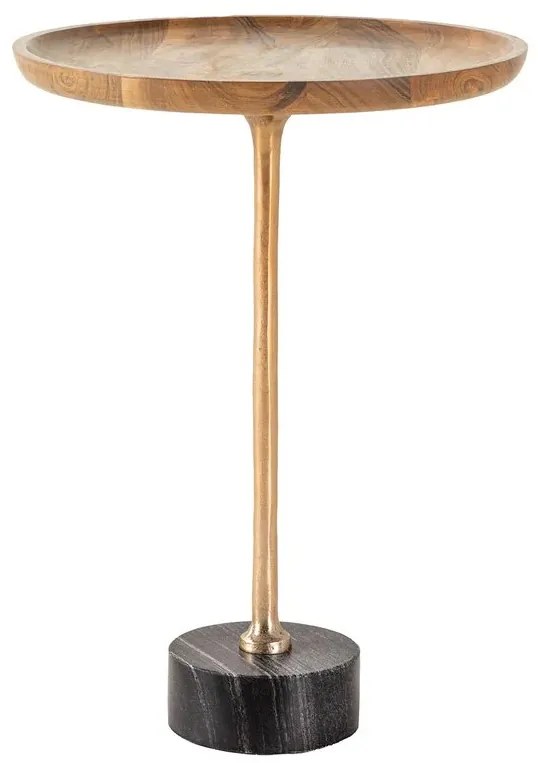 Masuta Laterala, Marmura, Lemn TRAYFUL 55cm