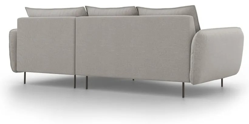 Colțar cu șezlong pe partea dreaptă Cosmopolitan Design Vienna, gri deschis